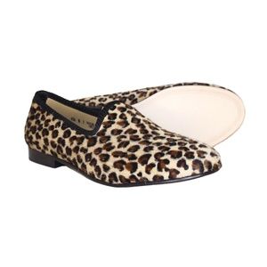 New Del Toro Women's Pony Hair Leopard Loafer, Handmade in Italy size 7